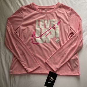 girls pink nike long sleeve